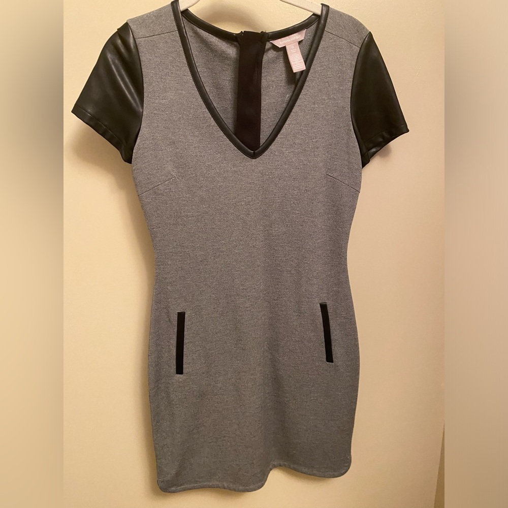 Banana Republic Gray Dress with Black Accents